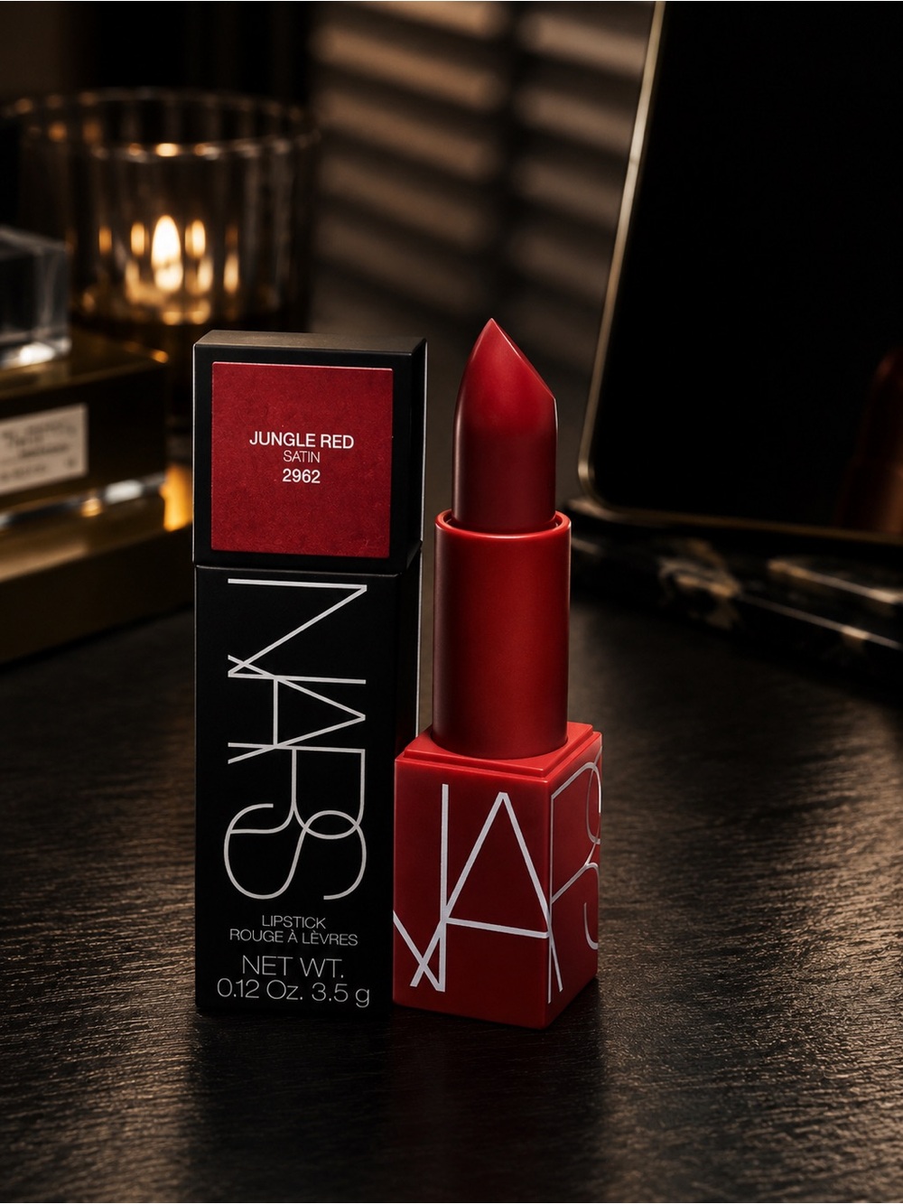 NARS Jungle Red Satin Lipstick - Deep Red Shade